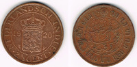 Indonesien - Niederländisch Ostindien 2 1/2 Cent Niederländisch-Ostindien 1920, 2 1/2 Cent Kursmünze, Erhaltung siehe Scan!