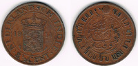 Indonesien - Niederländisch Ostindien 2 1/2 Cent Niederländisch-Ostindien 1914, 2 1/2 Cent Kursmünze, Erhaltung siehe Scan!