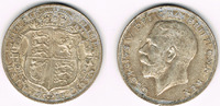 Großbritannien Half Crown Half Crown 1922, Georg V., 14,14 g 500er Silber