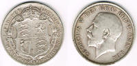 Großbritannien Half Crown Half Crown 1917, Georg V., 14,14 g 500er Silber