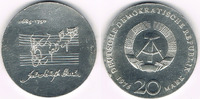Deutsche Demokratische Republik 20 Mark DDR, Gedenkmünze 20 Mark "Johann Sebastian Bach", Erhaltung siehe Scan