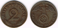 Drittes Reich 2 Pfennig 3. Reich, 1936 F, Kursmünze 2 Pfennig, Jaeger Nr. 362