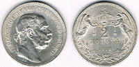 Ungarn 2 Korona Kursmünze 2 Korona 1913, Franz Josef I., siehe Scan!