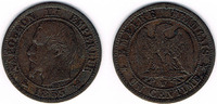 Frankreich 1 Centime Frankreich 1855, 1 Centime, Napoleon III., siehe Scan