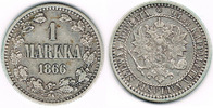 Finnland 1 Markka Finnland 1866, 1 Markka, Erhaltung siehe Scan!
