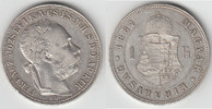 Haus Habsburg - Ungarn 1 Forint Franz Joseph, Ungarn, 1 Forint 1887, Erhaltung siehe Scan!