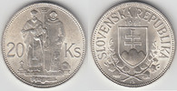 Slowakei 20 Kronen Slowakei 1941, 20 Kronen "Heiliger Kyrillos", siehe Scan!