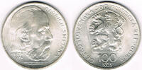 Tschechoslowakei 100 Kronen Silber Kursgedenkmünze Bedrich Smetana