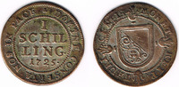 Schweiz - Zürich 1 Schilling Zürich, Kursmünze 1 Schilling 1725, Erhaltung siehe Scan!