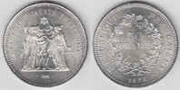 Frankreich 50 Francs Frankreich, Silbermünze 50 Francs 1975, Herkules-Gruppe, Erhaltung siehe Scan