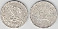 Mexiko 1 Peso Kursmünze Mexiko, 1 Peso 1908, Republik, Erhaltung siehe Scan!
