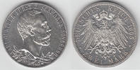 Schwarzburg - Sondershausen 2 Mark Schwarzburg-Sondershausen, 2 Mark 1905 E, breiter Randstab, Karl Günther