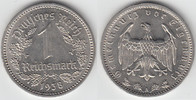 Drittes Reich 1 Mark Drittes Reich, Kursmünze 1 Mark 1938 A, Erhaltung siehe Scan!