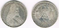 BRD 5 DM Deustchland, 5 DM 1955 G, Markgraf von Baden, Erhaltung siehe Scan!