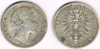 Bayern 2 Mark Bayern, 2 Mark 1876, König Ludwig II, Erhaltung siehe Scan!
