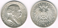 Baden 2 Mark Kaiserreich, Baden, Friedrich, 1902 G, Zum 50jährigen Regierungsjubiläum!
