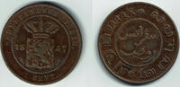 Indonesien - Niederländisch Ostindien 1 Cent Niederländisch-Ostindien 1857, 1 Cent Kursmünze, Erhaltung siehe Scan! -