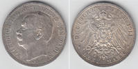 Baden 3 Mark Kaiserreich, Baden, Friedrich II., 3 Mark 1911 G, Erhaltung siehe Scan!