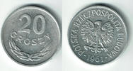 Polen 20 Groszy Kursmünze 20 Groszy 1961, Zustand siehe Scan! -