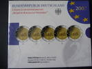 Deutschland 5 x 2 Euro Kompletter Satz 2-Euro-Gedenkmünzen Römische Verträge im Blister mit Schuber -