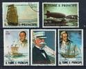 St. Thomas und Prinzeninsel 5 Werte St. Thomas und Prinzeninsel, Mi-Nr.1056-60 , Schiffe, gestempelt -