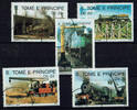 St. Thomas und Prinzeninsel 5 Werte St. Thomas und Prinzeninsel, Mi-Nr.1136-40 , Eisenbahn, gestempelt -