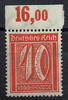 Deutsches Reich 40 Pfennig Deutsches Reich, Mi.-Nr. 182 POR , "Freimarken: Ziffern, Arbeiter,..." -