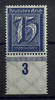 Deutsches Reich 75 Pfennig Deutsches Reich, Mi.-Nr. 185 PUR , "Freimarken: Ziffern, Arbeiter,..." -