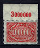 Deutsches Reich 100000 Mark Deutsches Reich, Mi.-Nr. 257 POR "Freimarken: Ziffern im Queroval" -