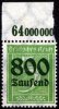 Deutsches Reich 800 Tausend Deutsches Reich, Mi.-Nr. 301 A POR, <i>Ziffern im Rechteck und im Kreis</i> -