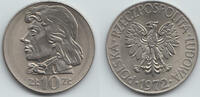 Polen 10 Zloty Polen 1972, 10 Zloty Kosciusko, Beispielbild! -