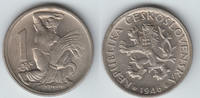 Tschechoslowakei 1 Krone Tschechoslowakei, 1 Krone, Erhaltung siehe Scan! -