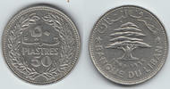 Libanon 50 Piaster Libanon, Kursmünze 1969, 50 Piaster, Erhaltung siehe Scan! -