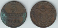 Haus Habsburg - Österreich / Lombardei-Venetien 3 Centesimi Franz Josef I., 3 Centesimi, Erhaltung siehe Scan! -