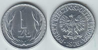 Polen 1 Zloty Polen 1976, 1 Zloty, Erhaltung siehe Scan! -