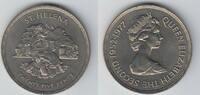 St. Helena 25 Pence St. Helena, Gedenkmünze 25. Thronjubiläum Queen Elisabeth II., siehe Scan -