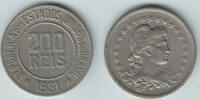 Brasilien 200 Reis 1931 Brasilien, Kursmünze 200 Reis, 1931, Erhaltung s... 3,25 EUR Differenzbesteuert nach §25a UStG zzgl. 6,00 EUR Versand