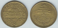 Libanon 25 Piaster Libanon 1952, 25 Piaster, Kursmünze, Erhaltung siehe Scan! -