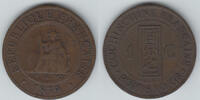 Französisch Indochina 1 Centime Französisch-Indochina, Kursmünze 1 Centimes 1879, Erhaltung siehe Scan! -