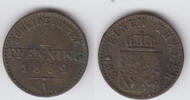 Preußen 1 Pfennig Wilhelm I., Kursmünze 1 Pfennig 1869 A, Erhaltung siehe Scan! -