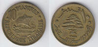 Libanon 10 Piaster Libanon 1952, 10 Piaster, Kursmünze, Erhaltung siehe Scan! -
