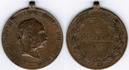 Haus Habsburg - Österreich-Ungarn Bronzemedaille Franz Joseph I., Auf das 25jährige Regierungsjubiläum, 2. Dezember 1873. -