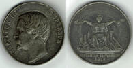 Frankreich - Napoleon III. Zinkmedaille Frankreich, Medaille Weltausstellung 1855, Napoleon III., siehe Scan -