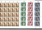 Saarland Kat.Nr. 441/44 kpl. im Bogen mit F-Nr. 2,1,2,1 - Kat.Wert 90,- -