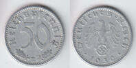 Drittes Reich 50 Pfennig Drittes Reich, Kursmünze 50 Pfennig 1939 E, Aluminium! Beispielabbildung -