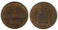 Sachsen-Meiningen 1 Kreuzer Sachsen-Meiningen, Herzog Bernhard II., Kursmünze 1 Kreuzer, siehe Scan -