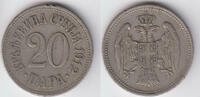Serbien 20 Para Serbien 1912, 20 Para, Michael Obrenovich IV., Erhaltung siehe Scan! -