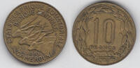 Äquatorialafrikanische Staaten - Kamerun 10 Francs Kamerun, Kursmünze 25 Francs 1961, siehe Scan -