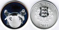 Estland 10 Euro Estland 10 Euro Übergang zum Euro, in Kapsel, teilcoloriert -