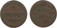 Bayern 1 Pfennig Bayern, König Ludwig II., Kursmünze 1 Pfennig (Scheidemünze), siehe Scan -